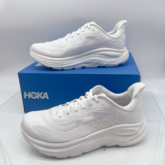 Hoka One One Clifton 10 Running Shoe Sneaker White Womens US 9.5 D Wide - Picture 4 of 13